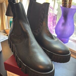 Karl Lagerfeld Black Leather Women's Boots